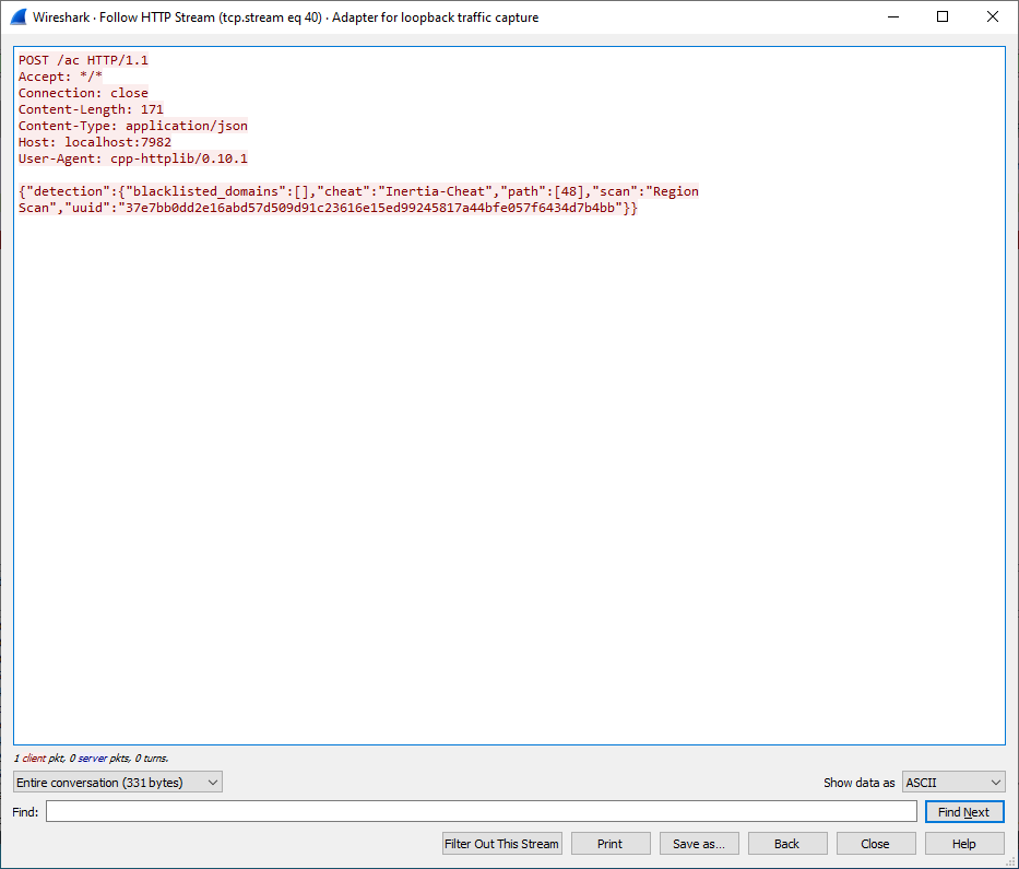 Пакет от Quack-ac.exe к Master server при обнаружении чита Пакет от Quack-ac.exe к Master server при обнаружении чита